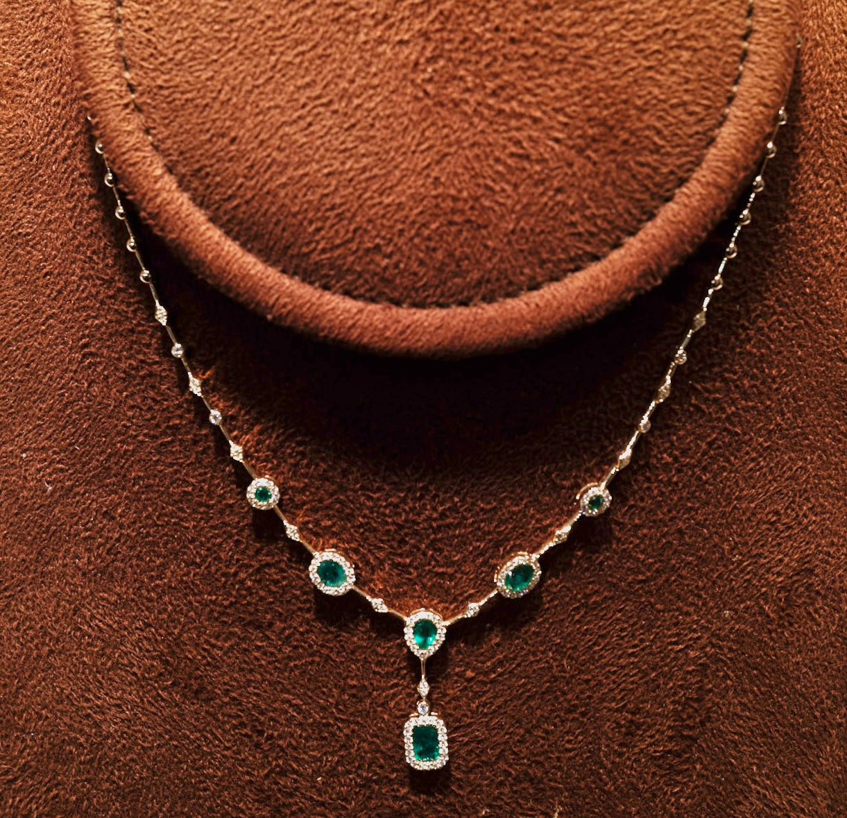 Diamond Emerald Necklace