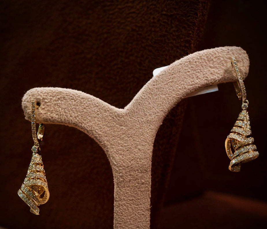 Unfurled Diamond Earrings