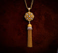 18K Gold and Diamond Tassel Necklace