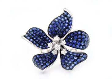 Sapphire Flower Ring